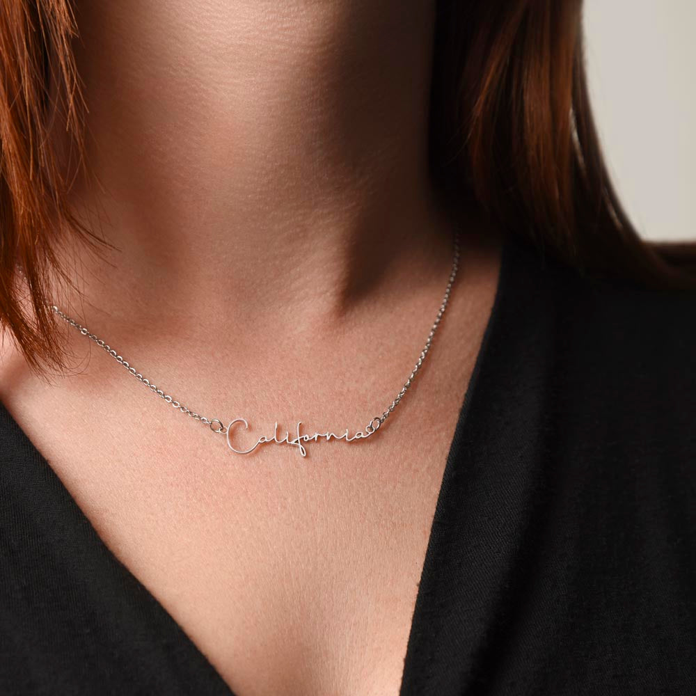 Personalised Signature Name Necklace