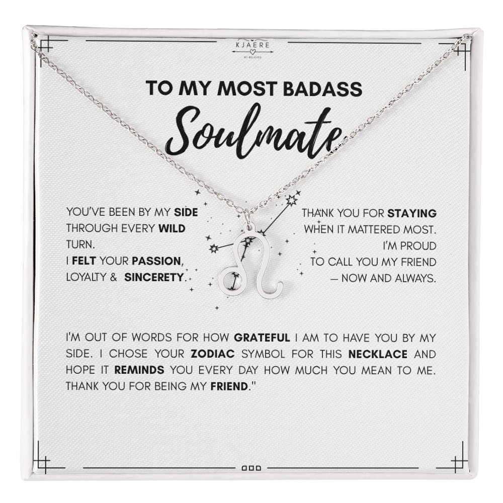 To My Soulmate Zodiac Neklace