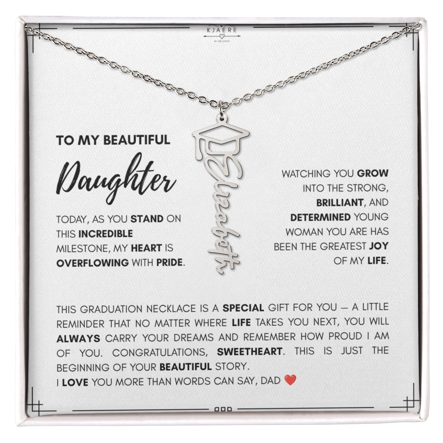 Graduation Name Necklace