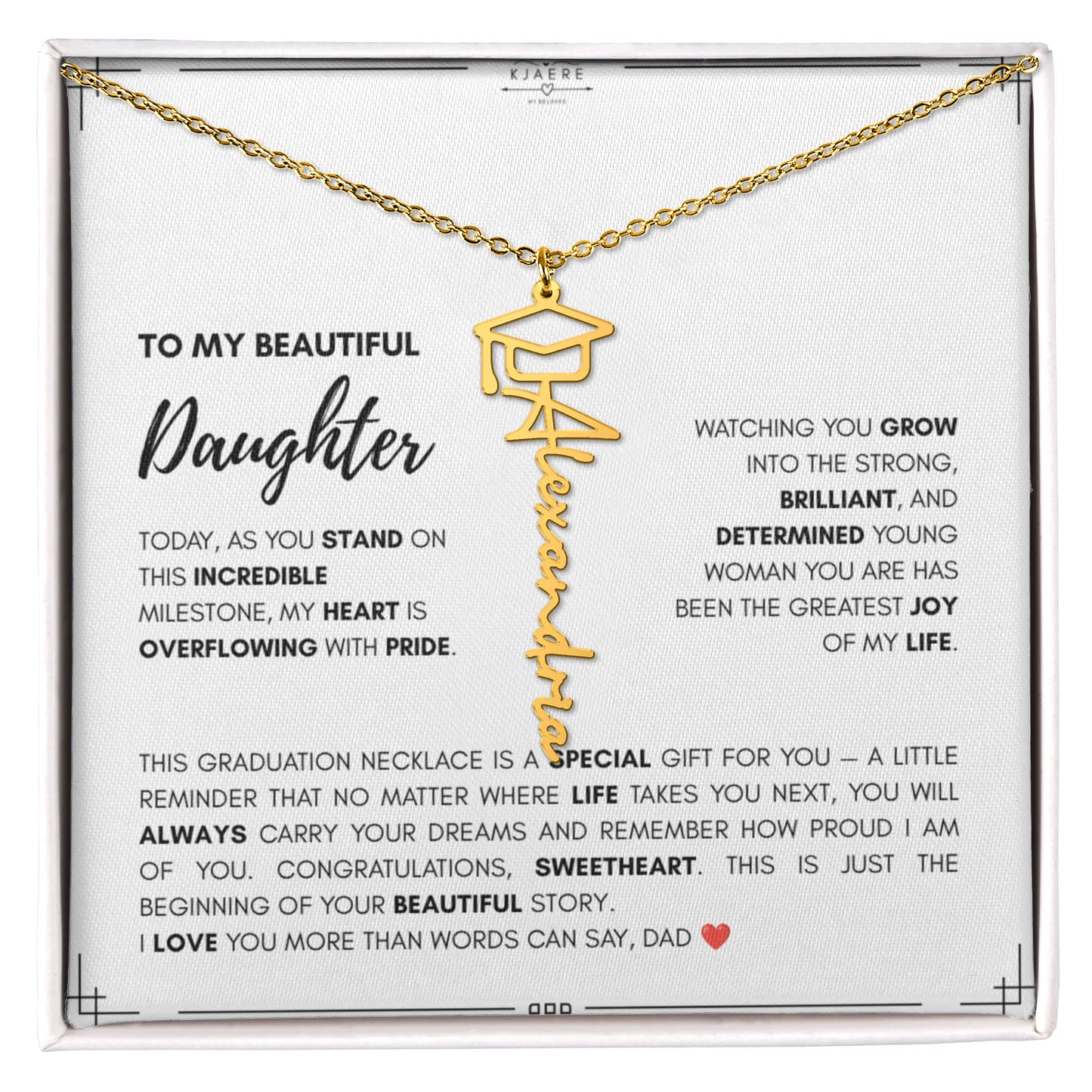 Graduation Name Necklace