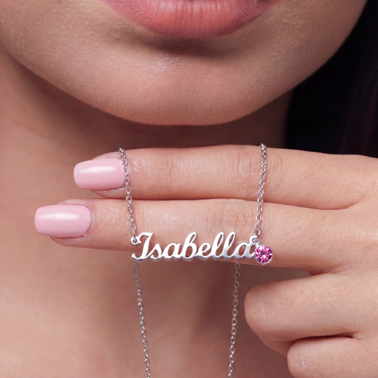 Birthstone Name necklace