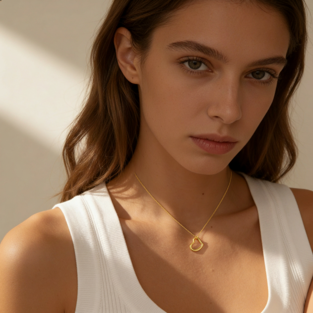 Minimalist Heart Neklace